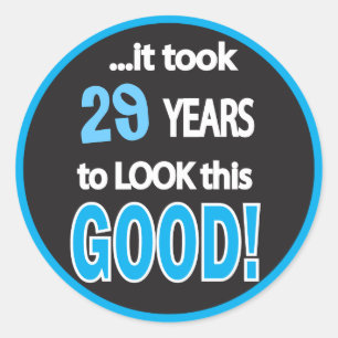 00th Birthday Years - Blue Classic Round Sticker