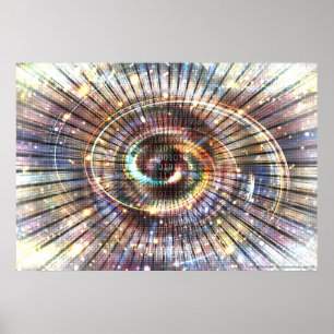 0100101010010101 (part 2) Code Binary Cyberspace Poster