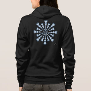 0101 White Peacock 3, Fleece Raglan Zip Hoodie