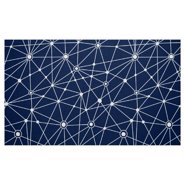 010316 Network - White on Blue 001744 Fabric (Fat Quarter)