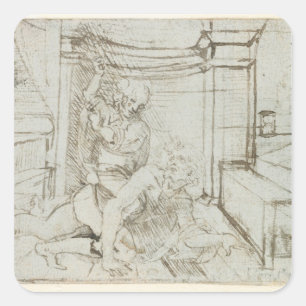 01147 Ludwig Wilhelm, Count of Baden , 1705 Square Sticker