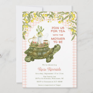 011 Terracotta Garden Tea Turtle Baby Shower Invitation