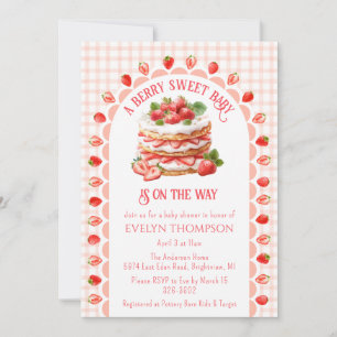 011 Terracotta Strawberry Shortcake Baby Shower Invitation