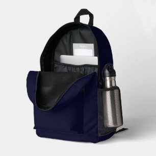 #014 Dark Navy Colour Collection Printed Backpack