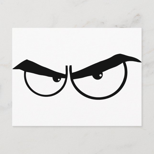0162-Angry-Cartoon-Eyes ANGRY CARTOON EYES Postcard (Front)