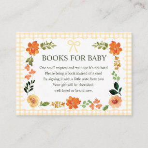 016 Marigold Gingham Baby Shower Enclosure Card