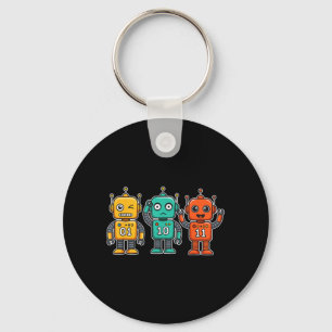 01 10 11 Robot Funny for Men Women Kids Survivor Key Ring