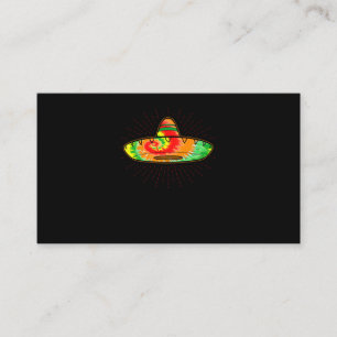 01.Cinco De Mayo Tie Dye Sombrero Tie Dye Sombrero Business Card