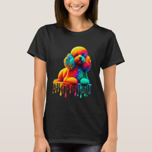 01 Dripping Paint Art Toy Poodle Poodles T-Shirt