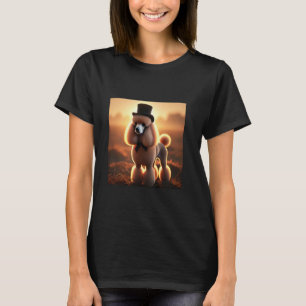 01 Elegant Poodle Wearing A Fancy Hat And Bow Tie T-Shirt