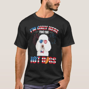 01 Im Only Here For The Hot Dogs American Poodle J T-Shirt