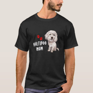 01 Maltipoo Mum Design Perfect For Maltese Poodle T-Shirt