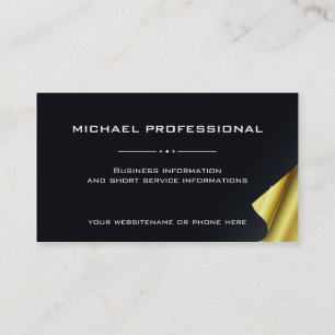 01 Modern Professional Business Card gold black