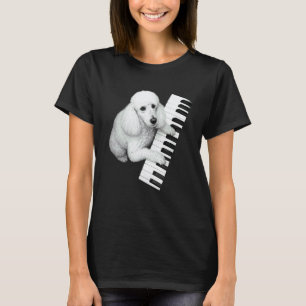 01 Poodle Playing Piano Pianist Dog Lover T-Shirt