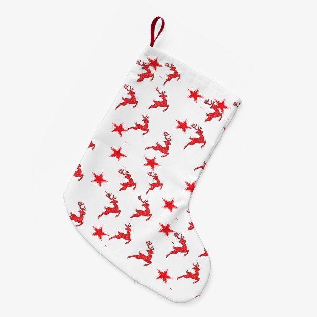 01 Reindeer Stars Stockings (Front (Hanging))