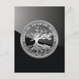 [01] Silver Celtic Tree of Life Postcard