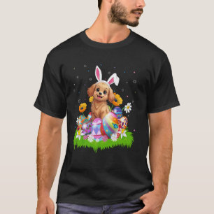 01 Toy Poodle Dog Easter Egg Hunt Bunny Ear Easter T-Shirt