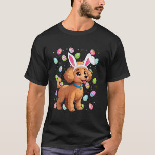 01 Toy Poodle Dog Easter Egg Hunt Bunny Ear Toy Po T-Shirt