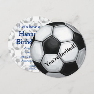 01of12 Soccer Ball Party Invitation