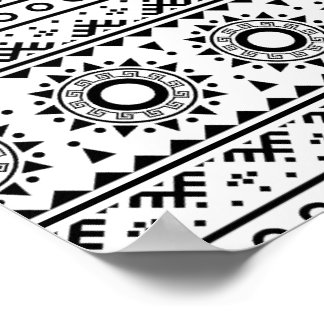 02012020 Tribal ethnic Pattern-04 Poster