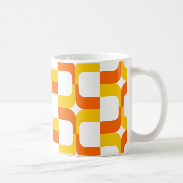020614 - Amber and Orange on White Coffee Mug (Right)