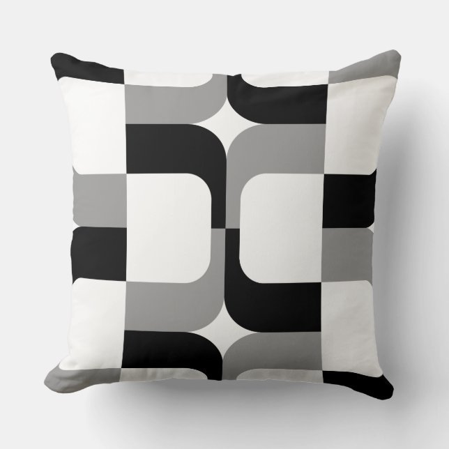 020614 - Black and Grey on White Cushion (Front)