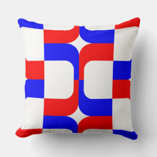 020614 - Red and Blue on White Cushion