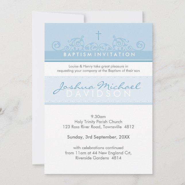 029 Susana :: Custom Baptism Invitations (Front)