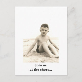 02 (2), Join us at the shore... - Customised Announcement Postcard