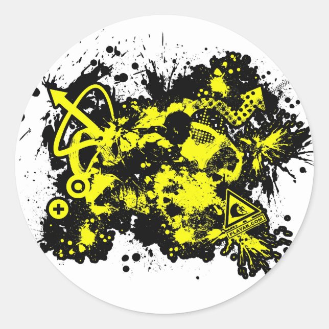 02 Design 1 Classic Round Sticker (Front)