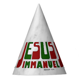 02 "JESUS, Immanuel Christmas" Party Hat