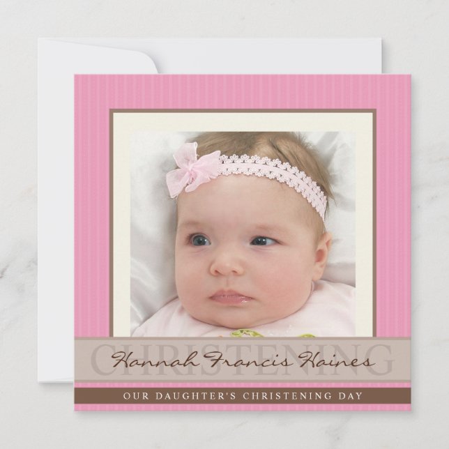 035 Christine :: PHOTO CHRISTENING INVITES (Front)