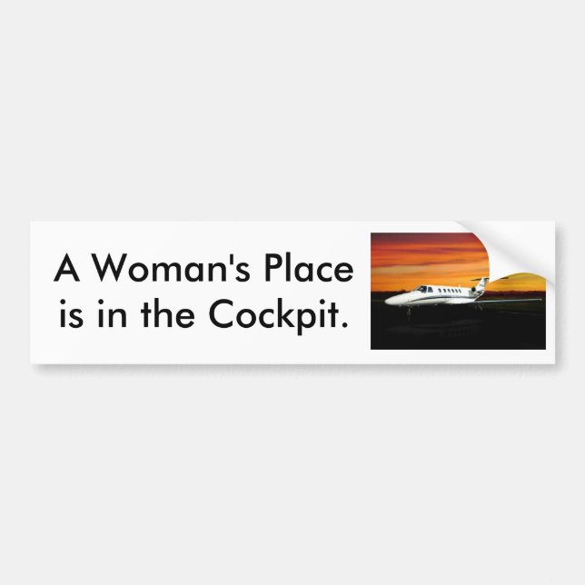 03_CitationJetCJ2_sn525A-0140_e, A Woman's Plac... Bumper Sticker (Front)