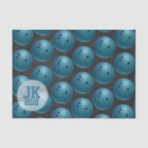 03of12 Blue Bowling Ball Pattern Tissue Paper