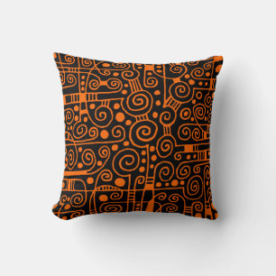 040512 - Orange on Black Cushion