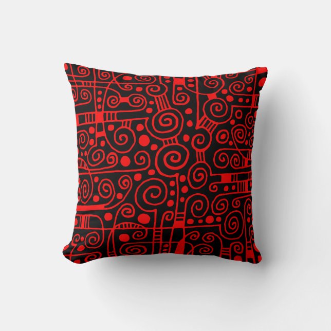 040512 - Red on Black Cushion (Front)