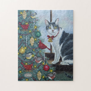 0417 Christmas Cat Jigsaw Puzzle