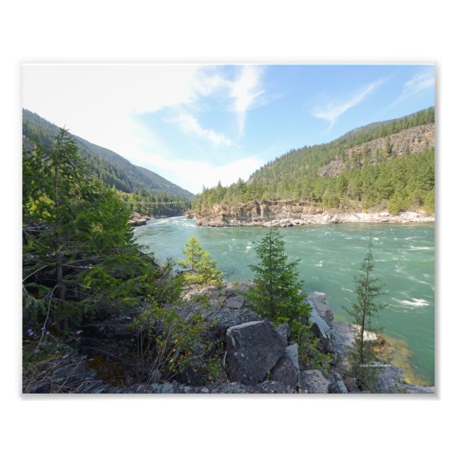 0442 8/12 Photograph of Kootenai Falls in Libby. (Front)