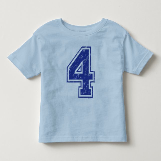 04 Custom Jersey Blue Toddler T-Shirt (Front)