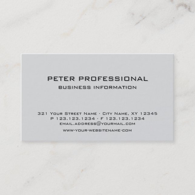 04 Modern Professional Business Card light grey (Front)