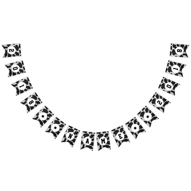 04of12 Cow Themed Party Decoration Bunting (All)