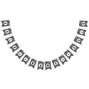 04of12 Zebra Themed Party Bunting Bunting