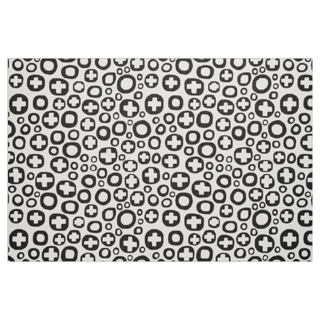 050215 - Black on White Fabric (Fat Quarter)