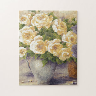0548 Yellow Roses in Pitcher Jigsaw Puzzle
