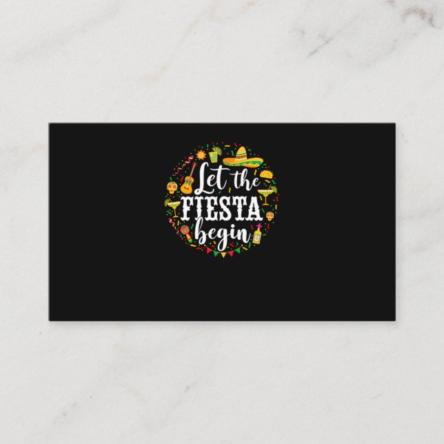 05.Cinco De Mayo Let The Fiesta Begin Margarita Co Business Card (Front)