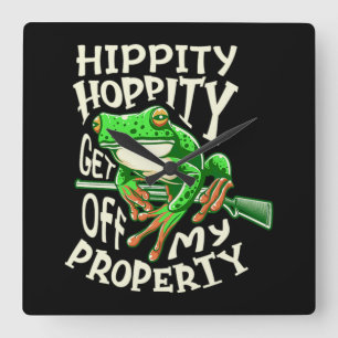 05.Frogs for a Frog Lovers Square Wall Clock
