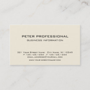 05 Modern Professional Business Card ivory cream