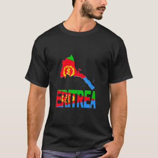 06256 Eritrea Map Eritrean Flag Africa T-Shirt
