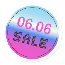 06.06 Sale Sticker With A Holographic Gradient