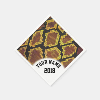 06of12 Gold and Brown Snake Themed Napkins